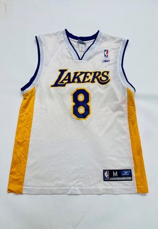 NBA Lakers Kobe Bryant 8 jersey vest Reebok home white