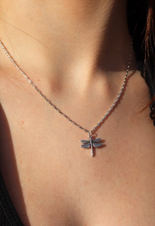 DRAGONFLY SILVER CHARM PENDANT