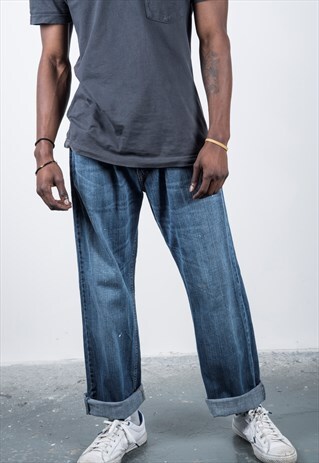 VINTAGE BLUE LEVI'S 559 PAINT JEANS