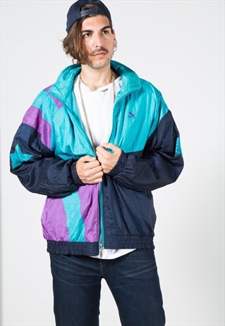 VINTAGE 80S PUMA SHELL SPORT JACKET / S1384