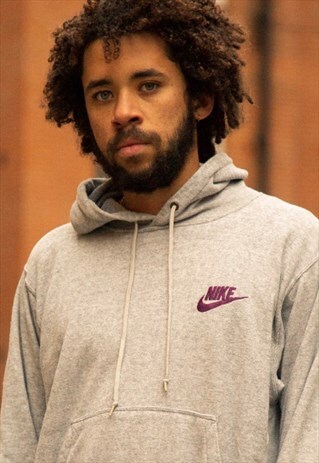 VINTAGE NIKE HOODIE IN GREY AND PURPLE