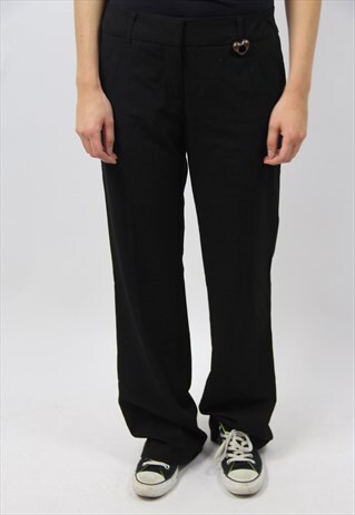 VINTAGE MOSCHINO BLACK TAILORED TROUSERS