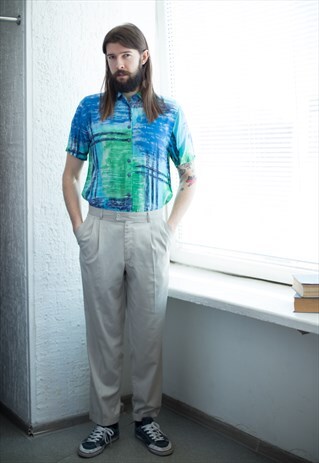 VINTAGE 80'S CLASSIC BEIGE TROUSERS