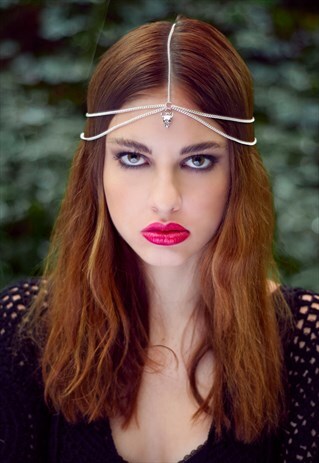 SILVER HEADCHAIN, BOHO HEADCHAIN, FESTIVAL HEADCHAIN