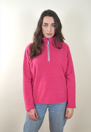 00S VINTAGE MUSTO PINK 1/4 ZIP FLEECE