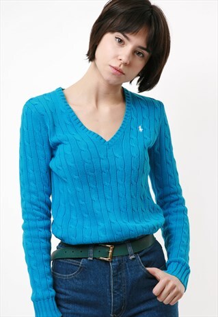 90S VINTAGE RALPH LAUREN RIBBED JUMPER SWEATER 2147