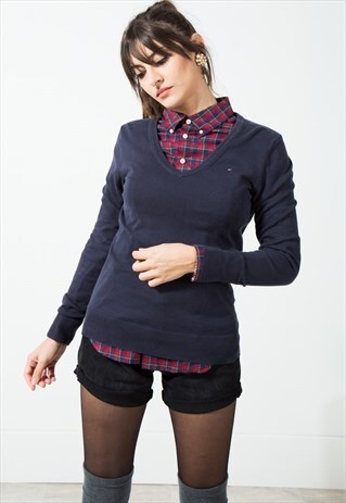 ON SALE VINTAGE 80S TOMMY HILFIGER KNITWEAR JUMPER/ S0619