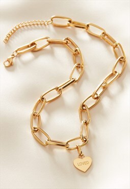 Loved Chain Necklace Gold