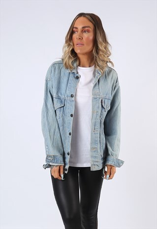 RARE DENIM JACKET LEVIS 'SPECIAL RESERVE' UK 12 (C5Z)