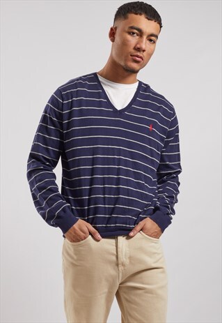 VINTAGE RALPH LAUREN V-NECK JUMPER