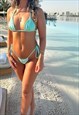 Mint green Triangle Bikini Top 