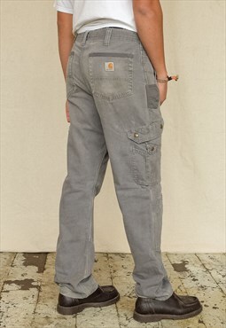 Vintage Carhartt Cargo Pants Men's Grey