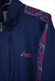 VINTAGE ASICS TRACK JACKET IN BLUE M