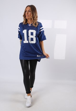 NFL OVERSIZED T-SHIRT SPORT JERSEY TOP FOOTBALL UK 16 (Q4J)