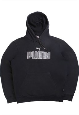 Vintage  Puma Hoodie Spellout Pullover Black XSmall