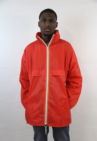 VINTAGE 90'S RED KWAY STYLE LIGHT JACKET
