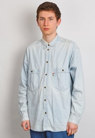VINTAGE 90'S MOSCHINO DENIM SHIRT