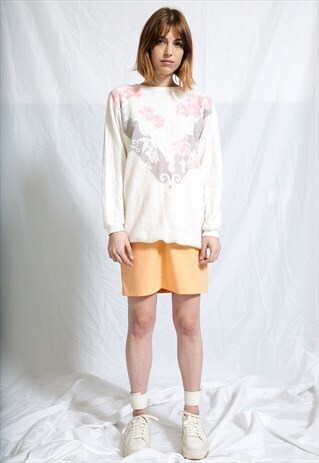 VINTAGE ROSE FLUFFY EPAULETTE JUMPER