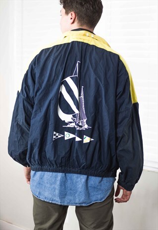 VINTAGE NAUTICA JACKET LOGO 90S XL 19.5
