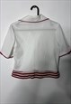 RETRO 70S WHITE N RED STRIPES TOP / SHIRT 