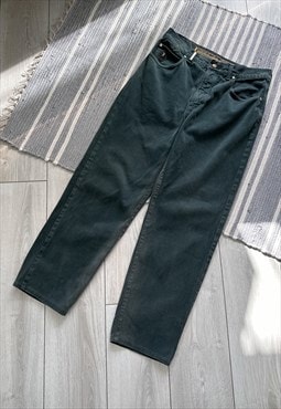 Vintage Trussardi Green Denim Jeans Pants