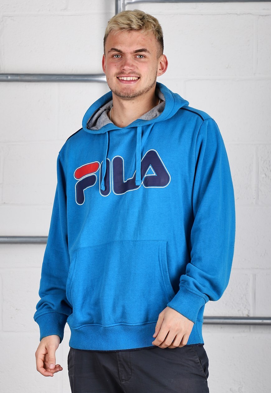 Blue shop fila hoodie