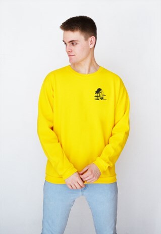YELLOW PINEAPPLE OCEAN (NAVY) SWEATSHIRT