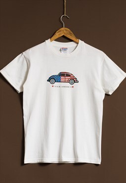 90s Vintage Graphic Print Tour America T-Shirt 15501