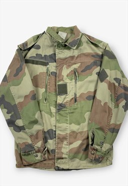 Vintage Military Army Camouflage Jacket Green Medium BV15573