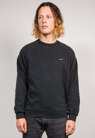 NIKE VINTAGE 90'S BLACK PLAIN SWEATSHIRT