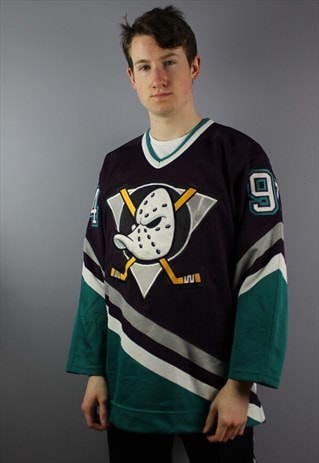 VINTAGE NHL ANAHEIM MIGHTY DUCKS JERSEY IN PURPLE