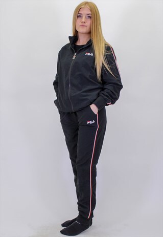 VINTAGE FILA FULL TRACKSUIT IN SMALL BLACK
