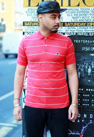 VINTAGE KAPPA STRIPED POLO T-SHIRT