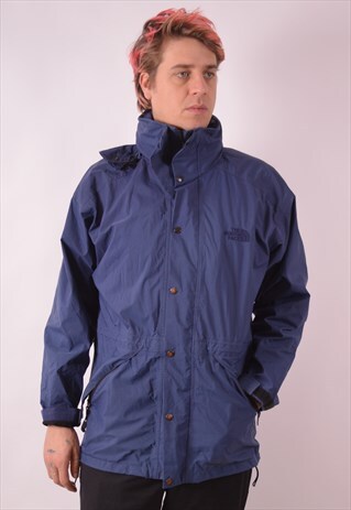 THE NORTH FACE MENS VINTAGE RAIN JACKET MEDIUM BLUE 90S