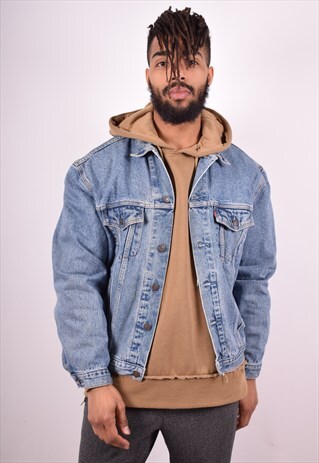 LEVI'S MENS VINTAGE DENIM JACKET LARGE BLUE 90'S