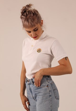 90S BURBERRY CREST POLO T SHIRT MADE IN ENGLAND