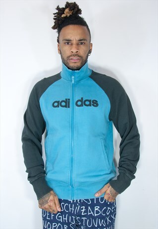 ADIDAS EMBROIDED ZIP SWEATSHIRT