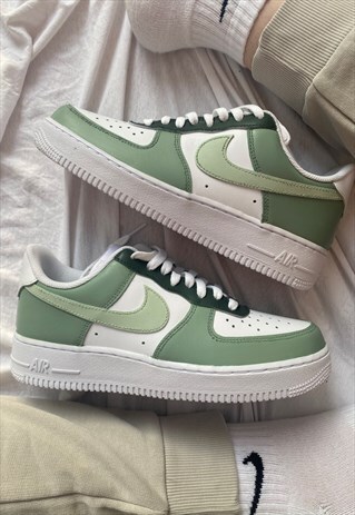 NIKE SAGE GREEN AIR FORCE 1 CUSTOM AF1
