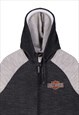 VINTAGE 90'S HARLEY DAVIDSON FLEECE JUMPER HOODED ZIP UP