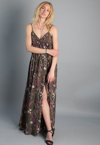 CARRIZO ECOFRIENDLY PRINTED MAXI DRESS