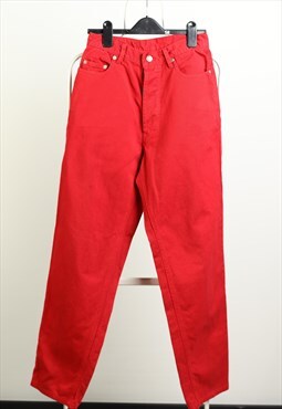 Vintage Polo Ralph Lauren Denim High waisted Trousers Red