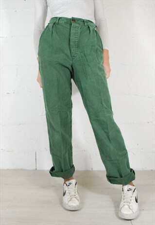 VTG 60S SWEDISH UTILITY WORKWEAR PANTS TROUSERS GREEN