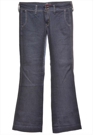 BEYOND RETRO VINTAGE INDIGO FLARED JEANS - W30