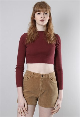VINTAGE 80S BEIGE CORD HIGH WAISTED SHORTS