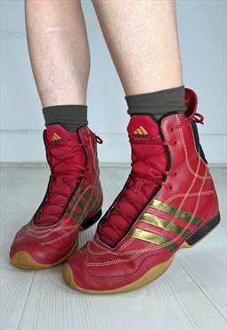 Vintage Y2k Adidas Sneaker Boots Trainers Boxing Lace Up Red
