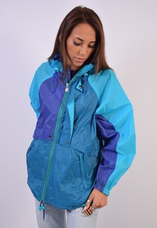 Vintage K-Way Rain Jacket Blue | Messina Girl | ASOS Marketplace