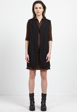VINTAGE BLACK GERMANO ZAMA VEST TOP