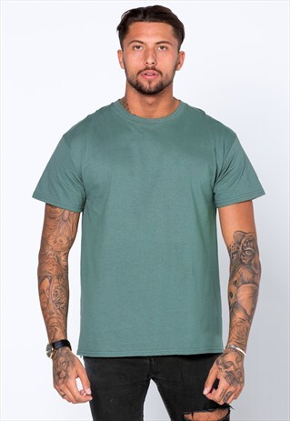 ESSENTIAL BLANK T-SHIRT - STONE BLUE
