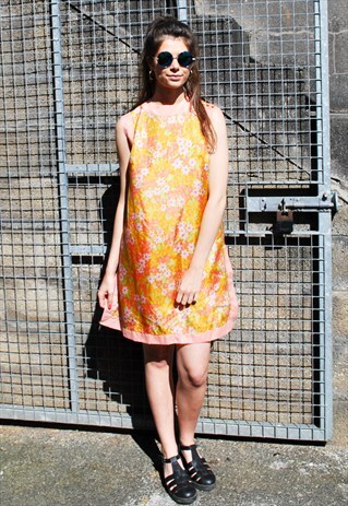 VINTAGE 70S FLORAL DRESS