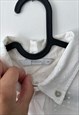 GRADUATION SCHOOL WHITE PREPPY COTTON SHIRT BLOUSE LARGE